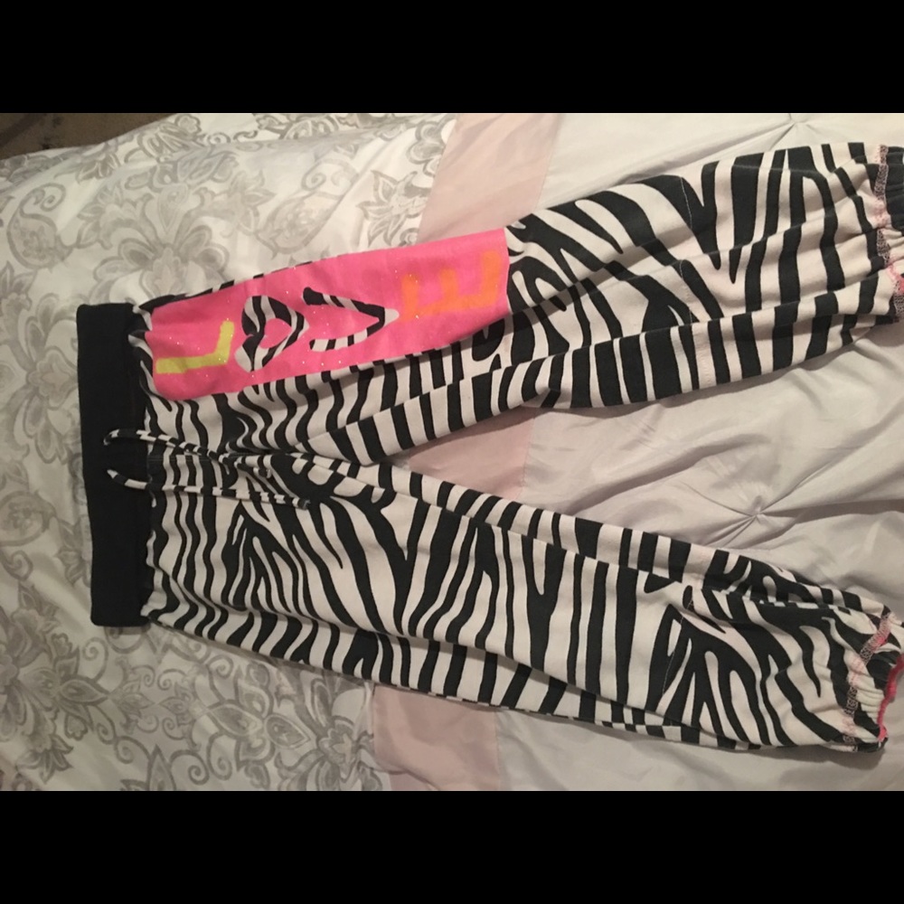 Girls Medium (10-12) black and white sweatpants